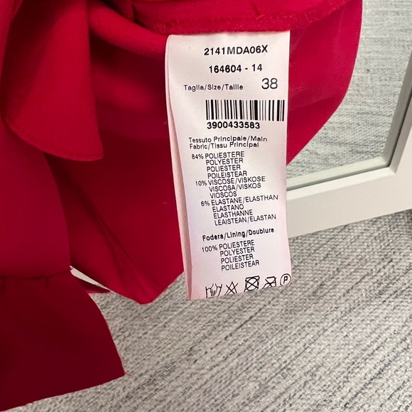 MSGM magenta ruffle crepe dress! - Picture 5 of 6